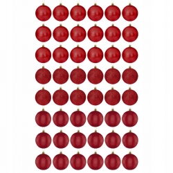 Bombki choinkowe zestaw 42 szt. Ø6 cm czerwone