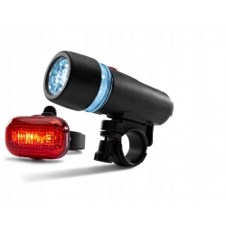 Oświetlenie rowerowe latarka + lampka led bateria