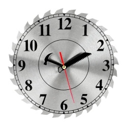 Zegar tutto ścienny ø25 cm warsztat piła - zegar