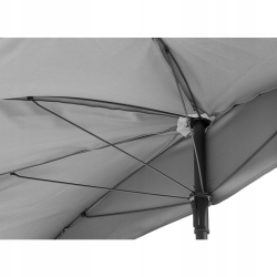 Półparasol parasol 1x2x1,9m balkon taras szary