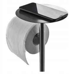 Uchwyt na papier toaletowy ze szczotką curaqua