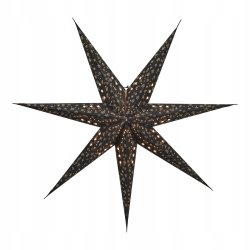 Gwiazda adwentowa czarna siedmioramienna z papieru - średnica 75 cm