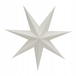 Biała gwiazda adwentowa - klosz papierowy e14 średnica 75 cm