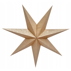 Gwiazda adwentowa beżowa papier klosz świeci 60 cm