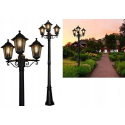 Stylowa latarnia ogrodowa lampa oświetlenie alejek
