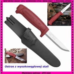 Nóż MORA BASIC Q511 szwedzka stal węglowa i etui