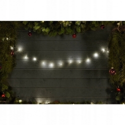 Świąteczny łańcuch świetlny LED ciepły biały 20 diod