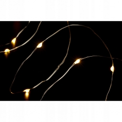 Świąteczny łańcuch świetlny LED ciepły biały 20 diod